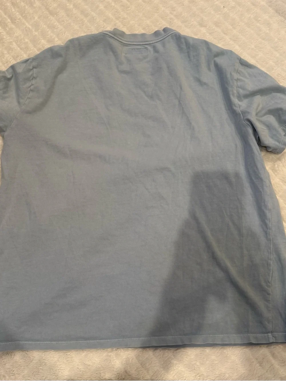 GUESS Light Blue Short-Sleeve Tee with Purple Outline Logo - Picture 3 of 3